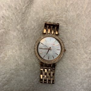 MK rose gold watch